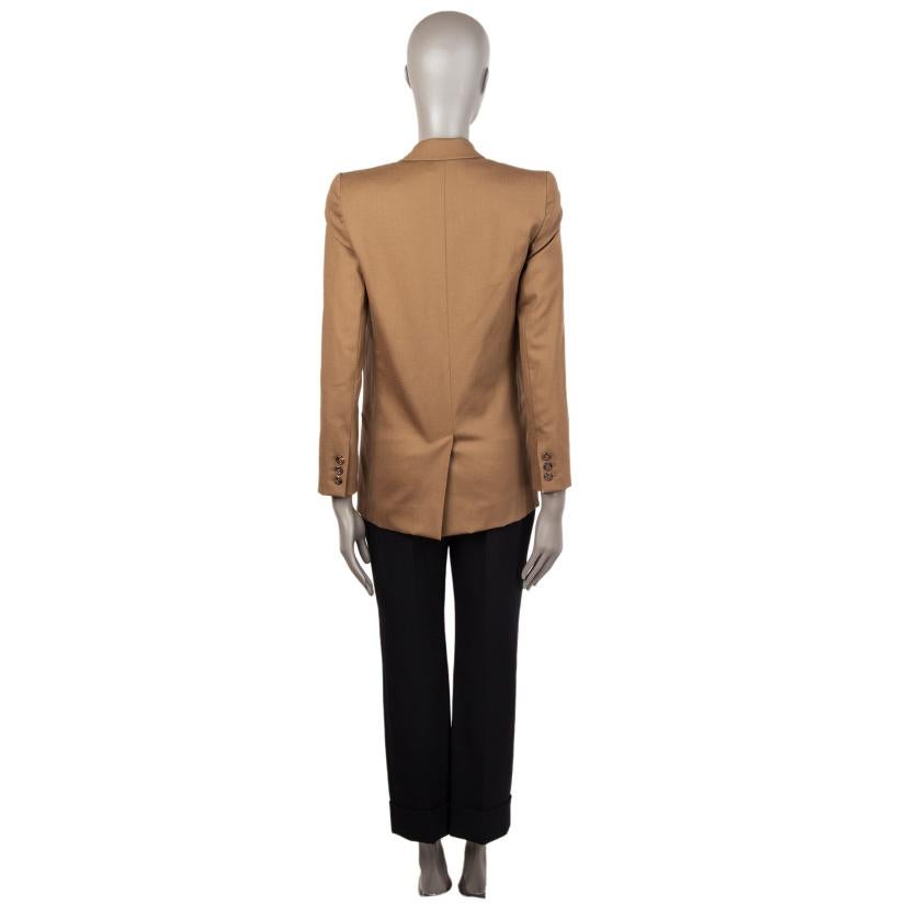 Brown CHLOE ochre brown wool CLASSIC Blazer Jacket 34 XXS