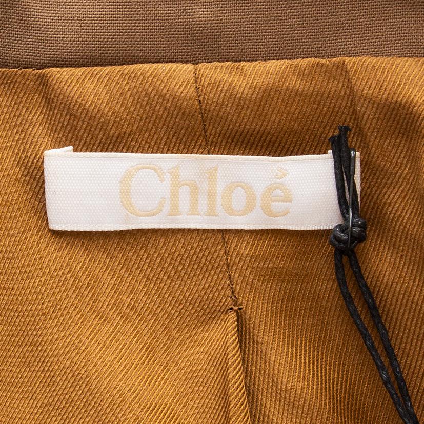 CHLOE ochre brown wool CLASSIC Blazer Jacket 34 XXS 1