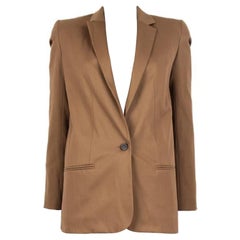 CHLOE Ocker Braun Wolle CLASSIC Blazer Jacke 34 XXS