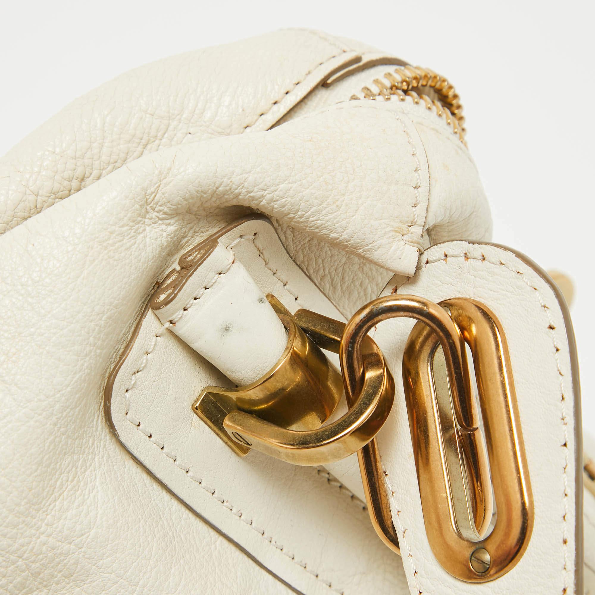 Chloe off White Leather Medium Paraty Shoulder Bag 3
