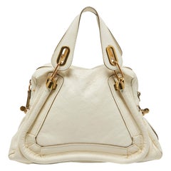 Chloe off White Leather Medium Paraty Shoulder Bag