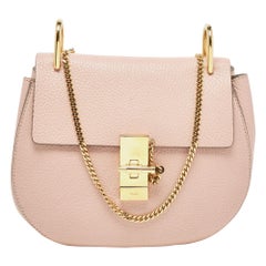 Chloe Old Rose Leather Medium Drew Shoulder Bag