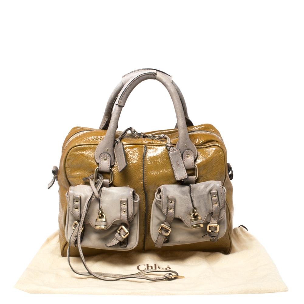 Chlo\u00e9 Paddington Handtasche grau gold Schultertasche Shopper Bag Taschen Handtaschen Chloé 