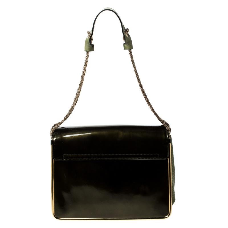 chloe patent leather shoulder bag