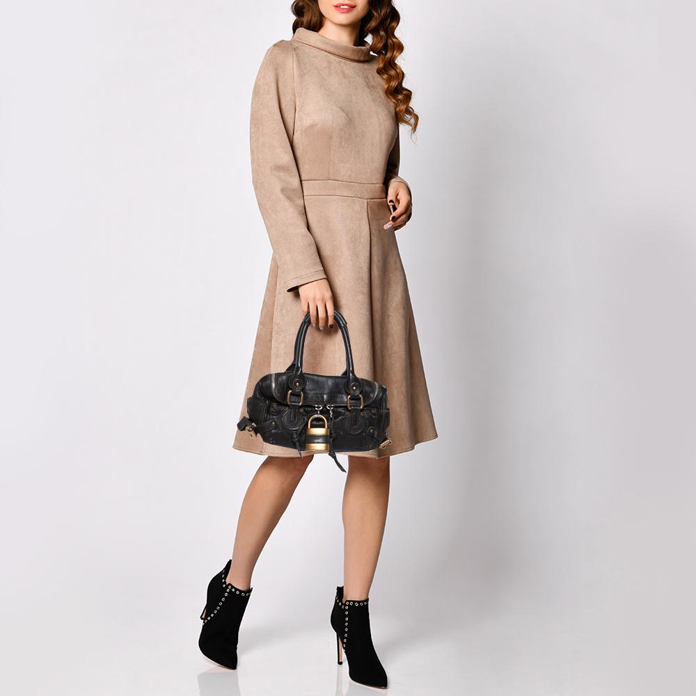 Nero Chloé Paddington Satchel in pelle verde oliva