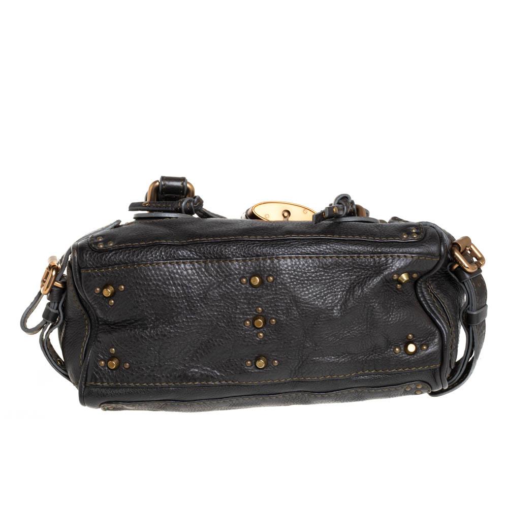 Donna Chloé Paddington Satchel in pelle verde oliva