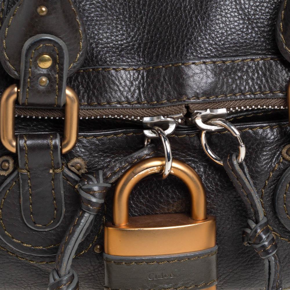 Chloé Paddington Satchel in pelle verde oliva 1