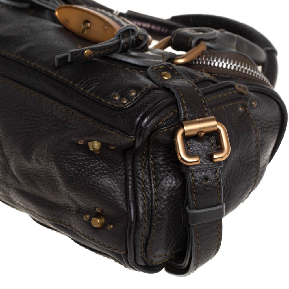 Chloé Paddington Satchel in pelle verde oliva 2