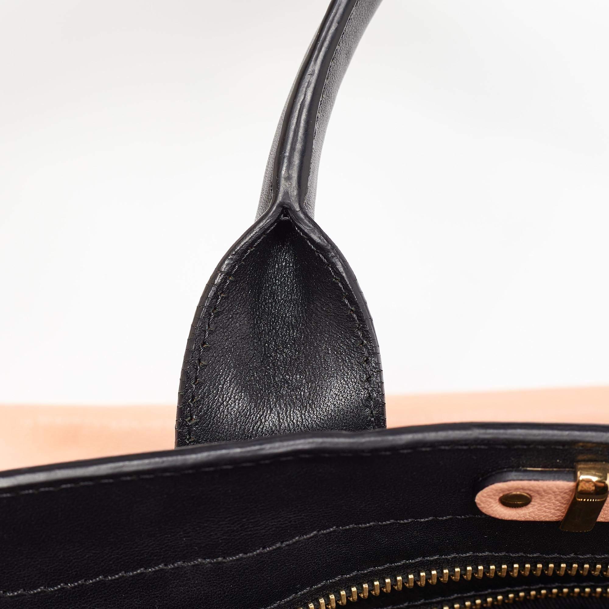 Chloe Orange/Black Leather Alice Satchel For Sale 4