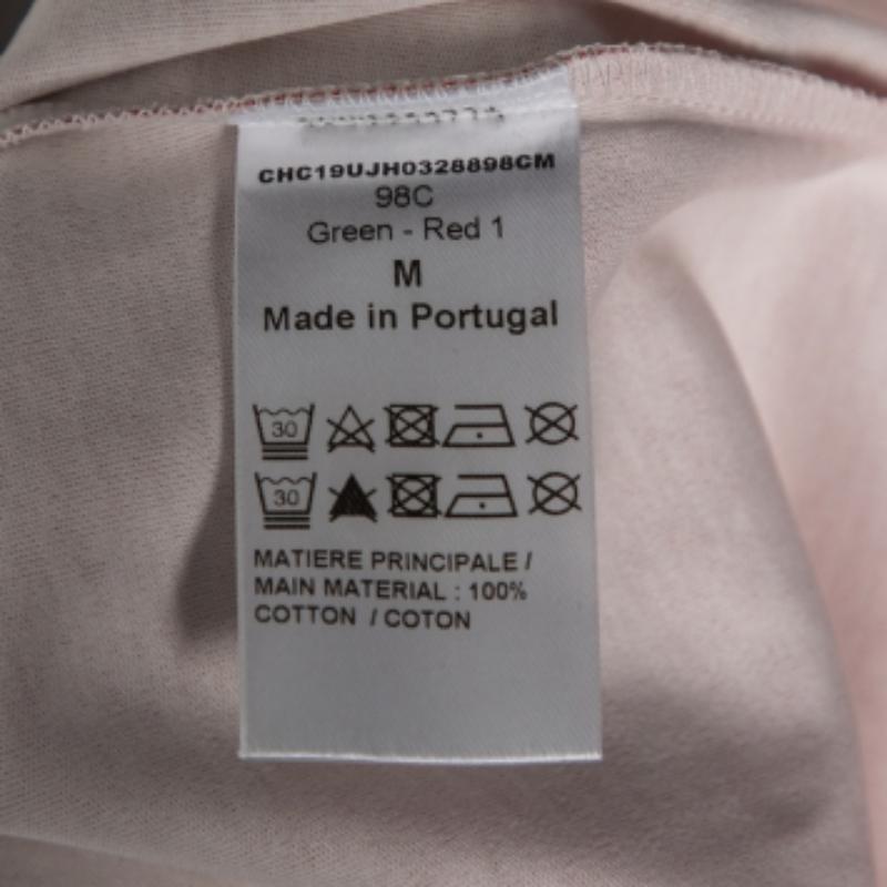 Chloe Orange & Green Ombre Cotton Logo Printed T-Shirt M In Good Condition For Sale In Dubai, Al Qouz 2
