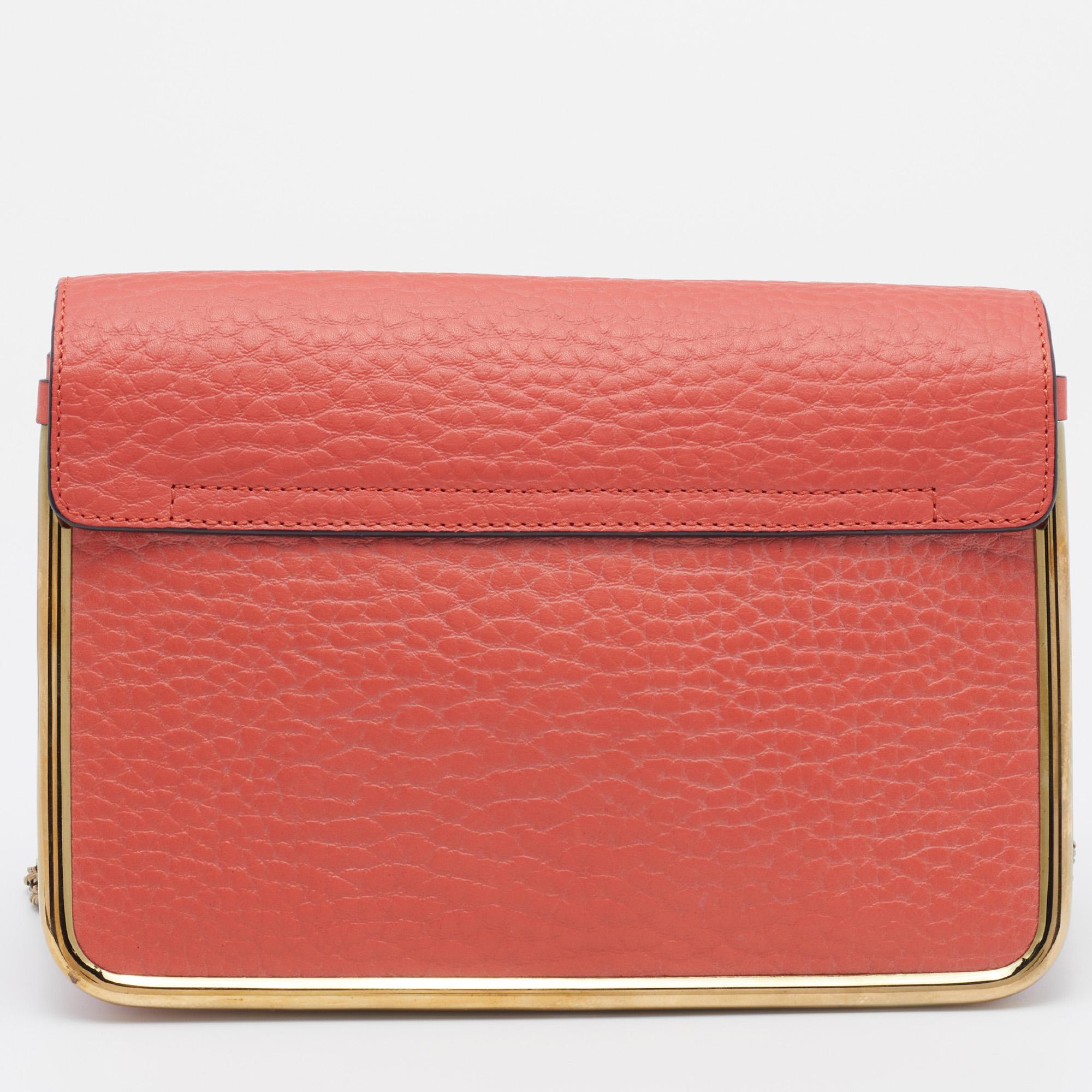 Chloe Orange Leather Sally Shoulder Bag 6