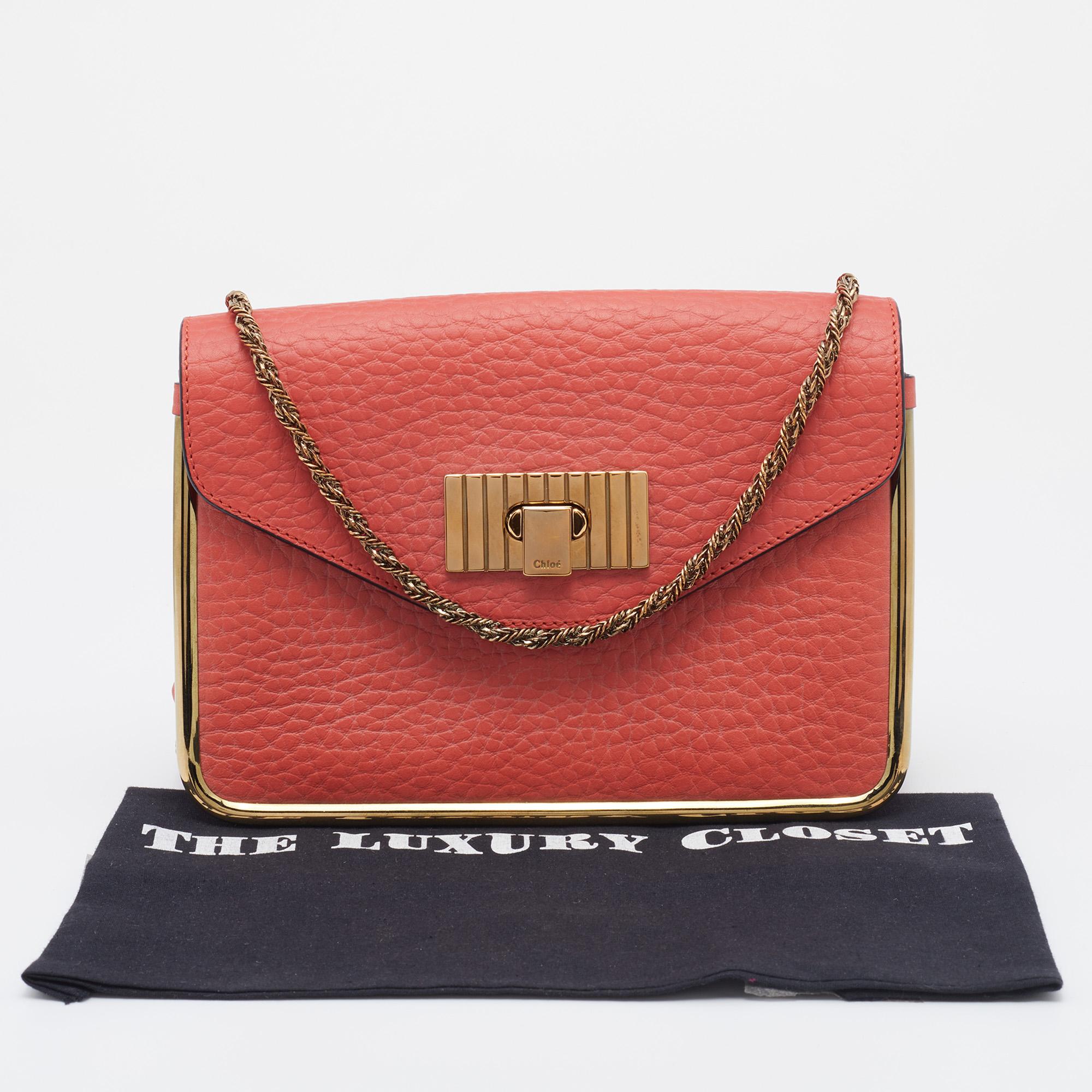 Chloe Orange Leather Sally Shoulder Bag 1