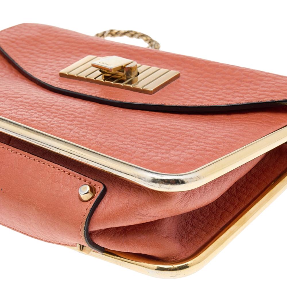 Women's Chloe Orange Leather Small Sally Shoulder Bag For Sale