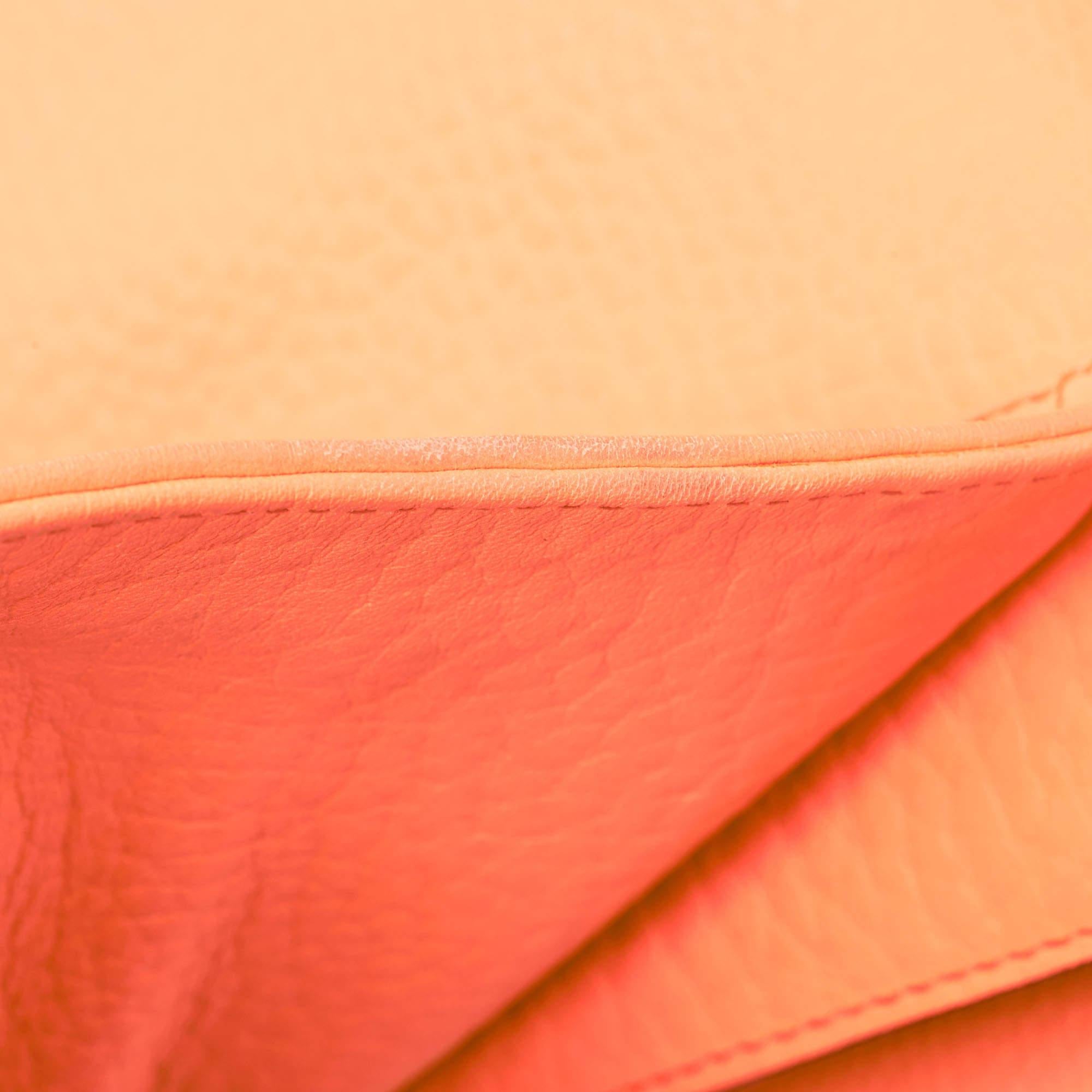 Chloe Orange Pebbled Leather Medium Sally Flap Shoulder Bag 2