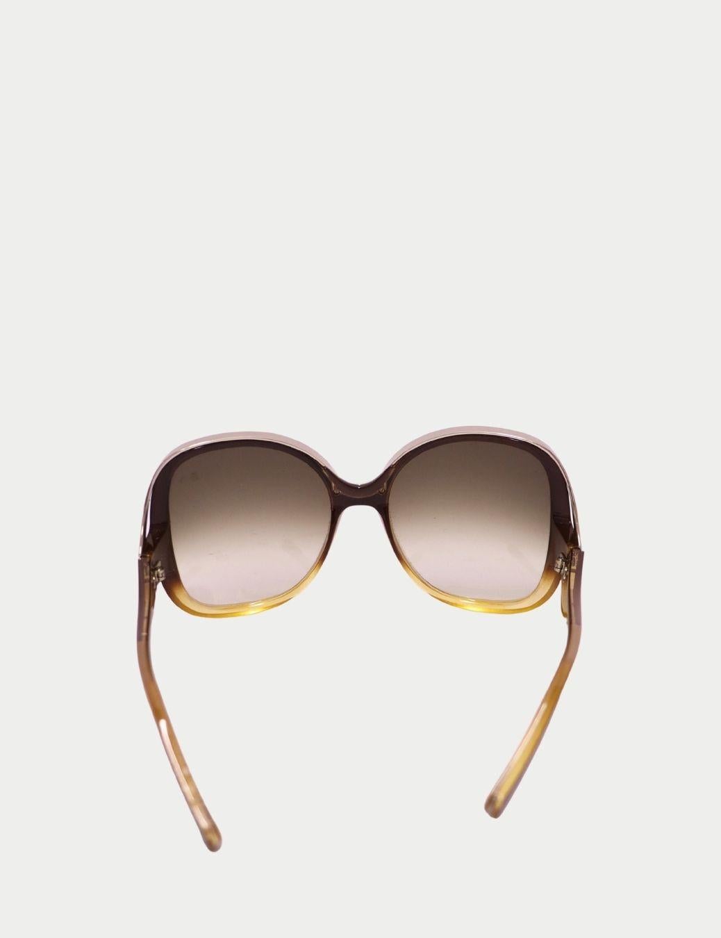 Marrone Occhiali da sole Chloé Oversize Gradient in vendita