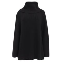 Oversized-Pullover mit langem Rollkragen von Chloé aus schwarzer Wolle