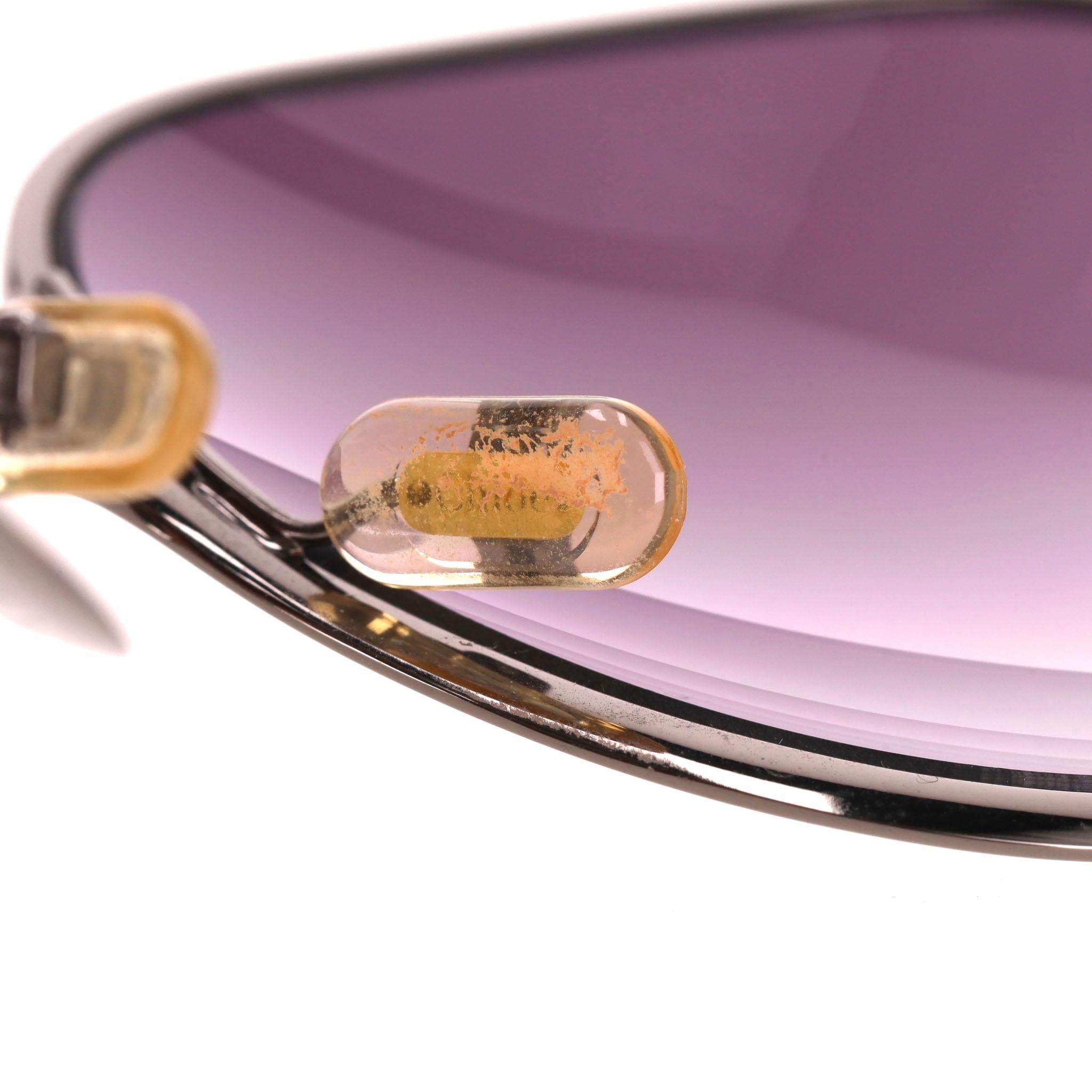 Lunettes de soleil surdimensionnées Chloe en vente 2
