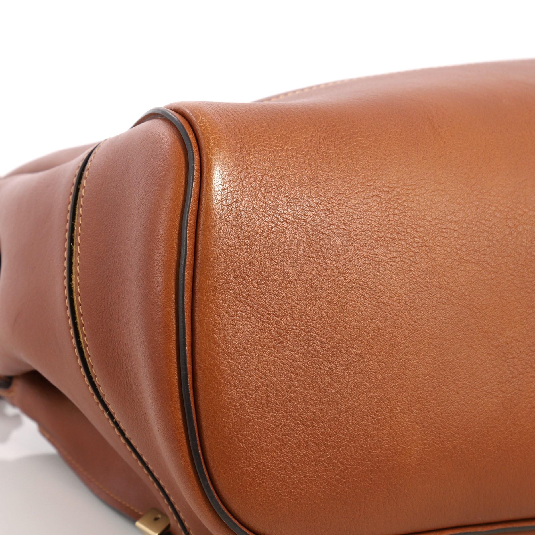 Women's Chloe Owen Flap Bag Leather Small, crafted in brown leather