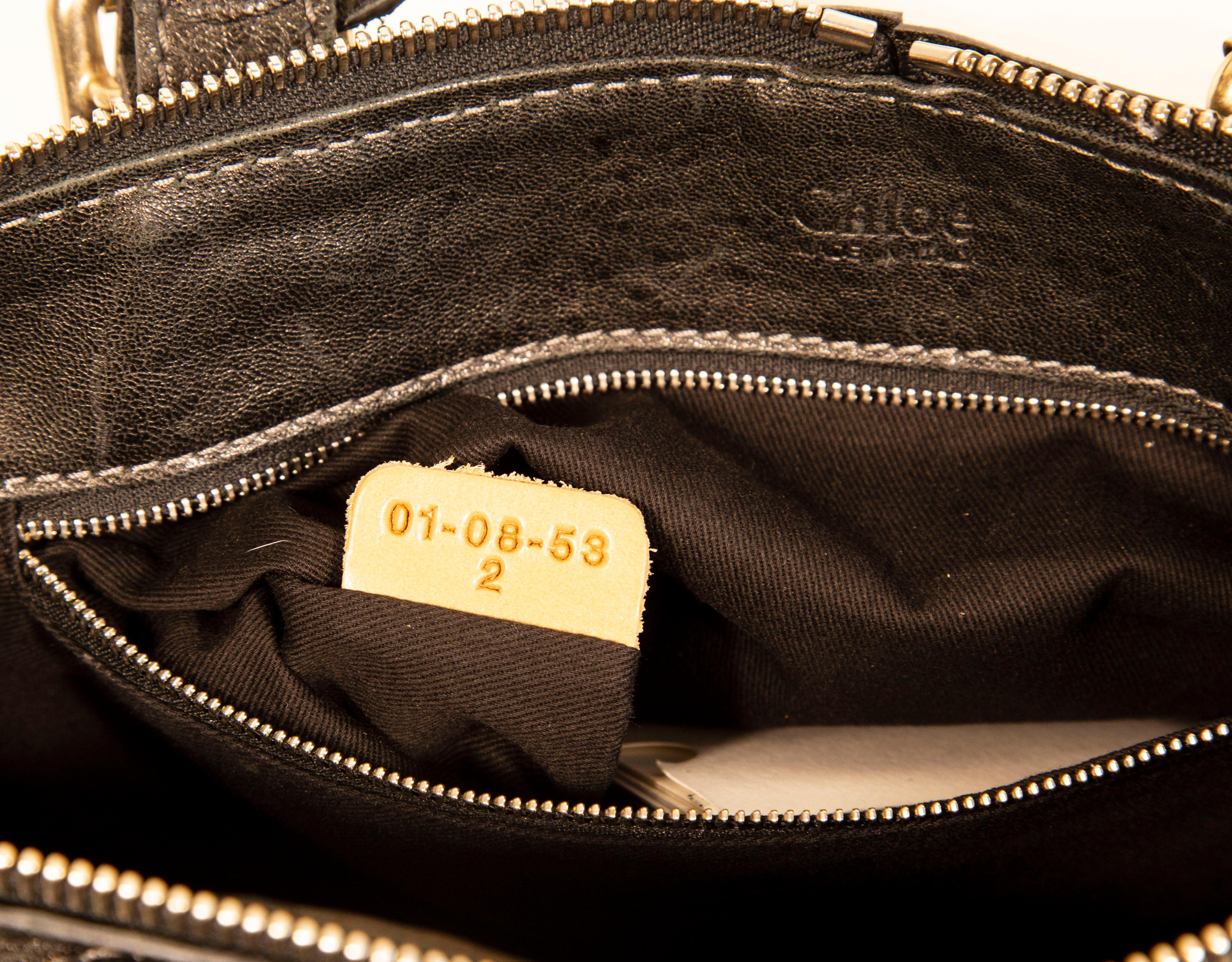 Chloe Paddington Chain Handbag Shoulder Bag in Black Leather 2005 For Sale 6