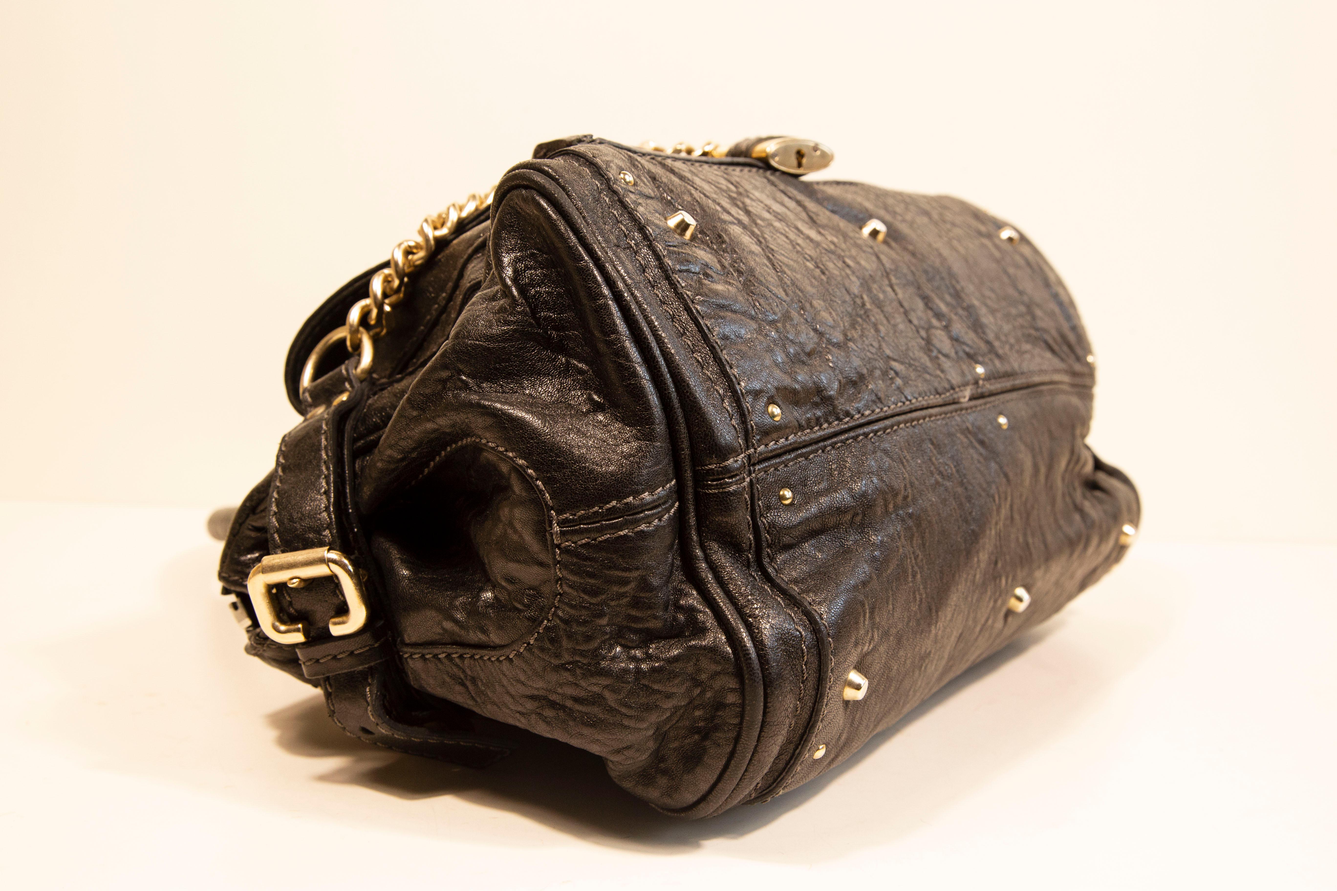 Chloe Paddington Chain Handbag Shoulder Bag in Black Leather 2005 For Sale 1