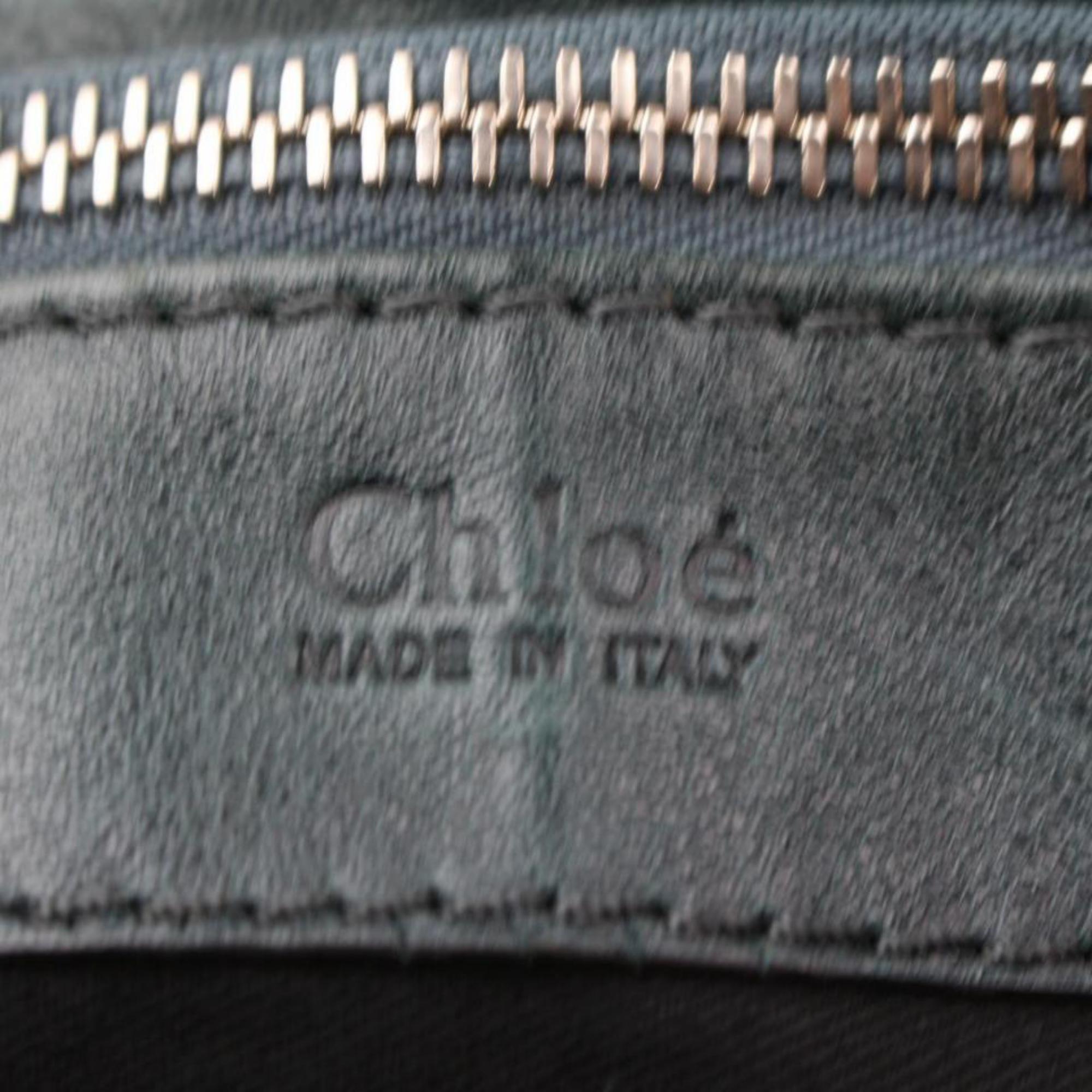 Chloé Paddington Padlock Hobo 868993 Green Leather Shoulder Bag For Sale 5