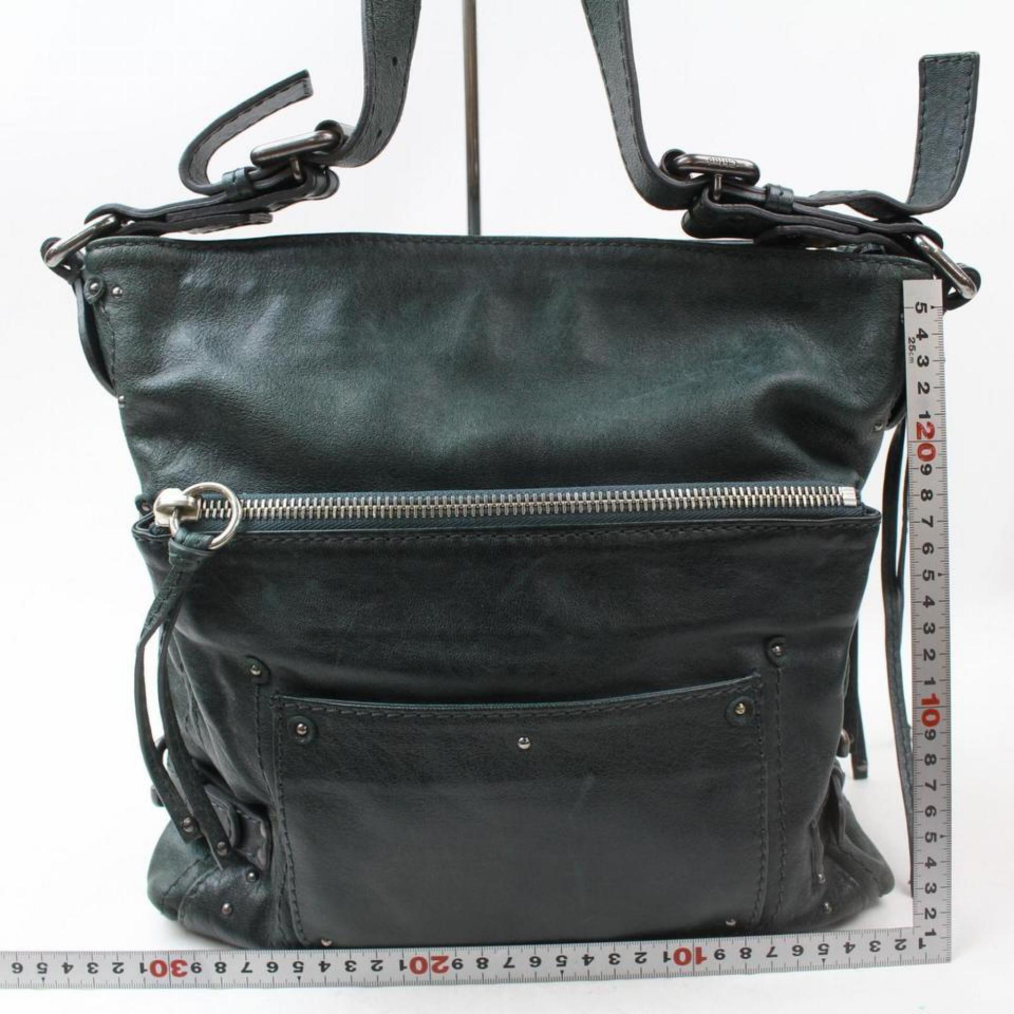 Women's Chloé Paddington Padlock Hobo 868993 Green Leather Shoulder Bag For Sale
