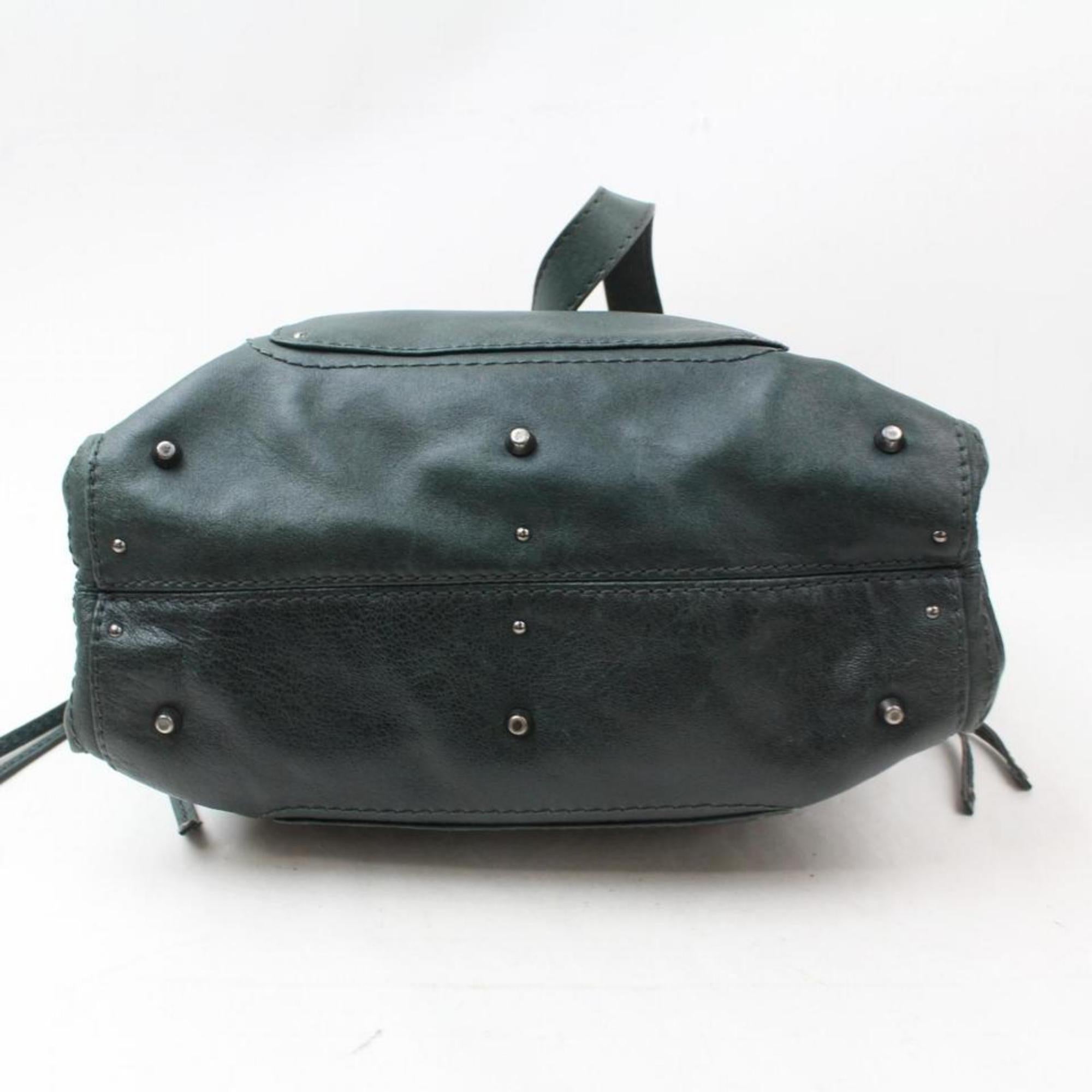 Chloé Paddington Padlock Hobo 868993 Green Leather Shoulder Bag For Sale 1