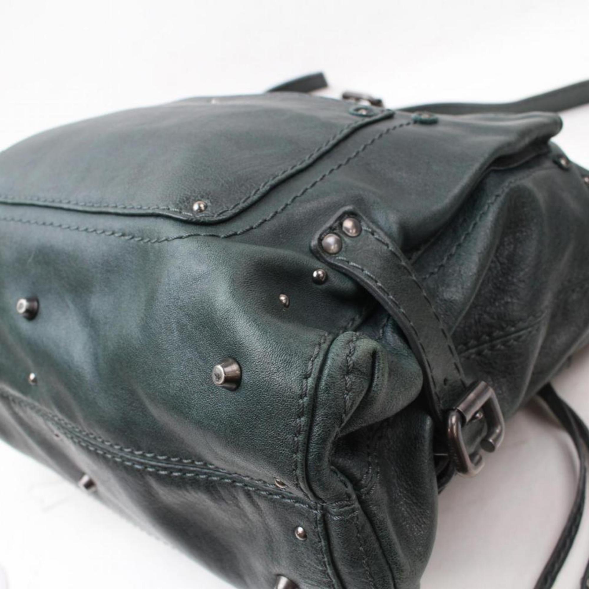 Chloé Paddington Padlock Hobo 868993 Green Leather Shoulder Bag For Sale 3