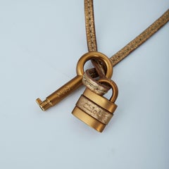 Chloe Padlock And Key Keychain Necklace