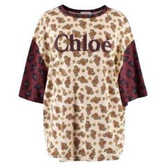 Chloe Paisley Printed Logo Oversized T-Shirt