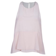 Chloe Pale Pink Silk Sleeveless Top S