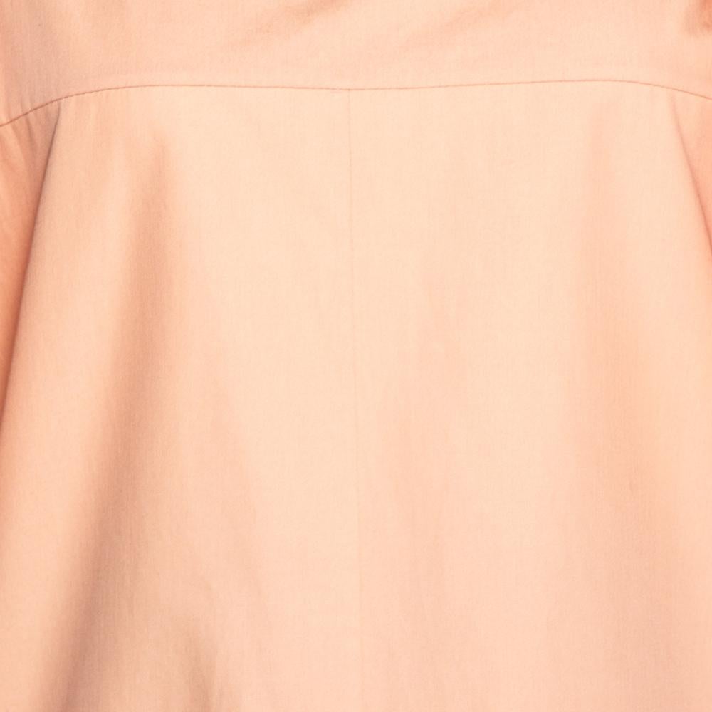 Women's Chloe Pansy Pink Cotton Bow Detail Cold Shoulder Dress M
