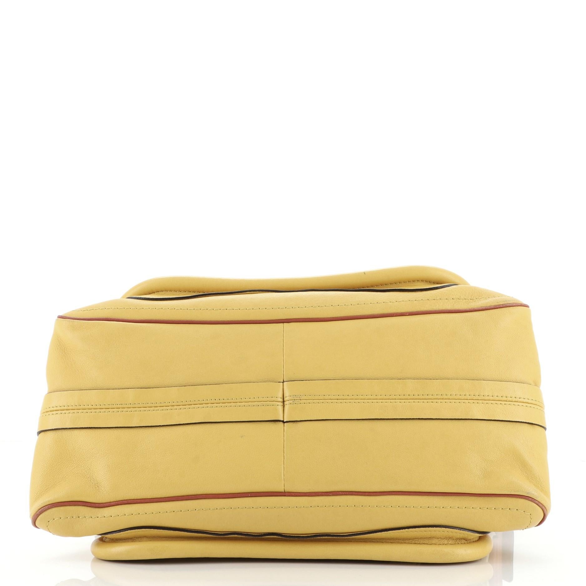 Brown Chloe Paraty Military Top Handle Bag Leather Medium