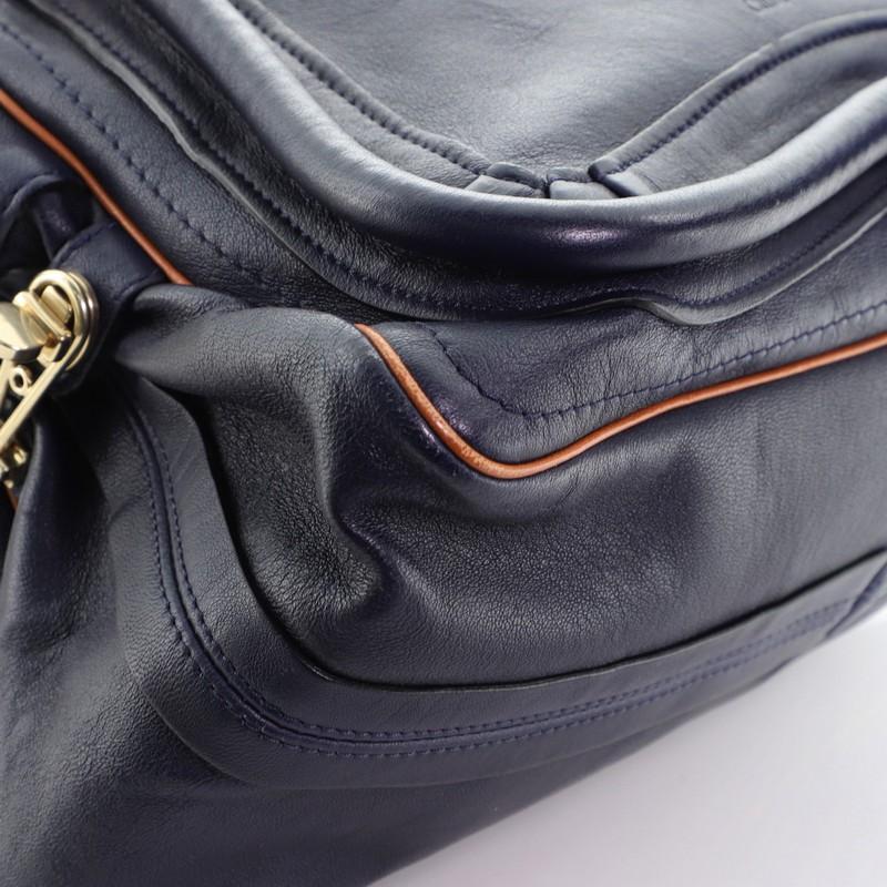 Chloe Paraty Military Top Handle Bag Leather Medium In Good Condition In NY, NY