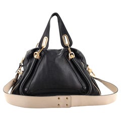 Chloe Paraty Military Top Handle Tasche aus Leder Medium