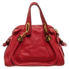 Chloe Paraty Red Leather Top Handle