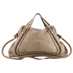 Chloe Paraty Shoulder Bag Python Large