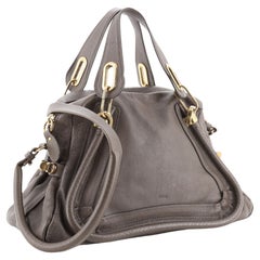 Vintage Chloe Paraty Top Handle Bag Leather Medium Brown