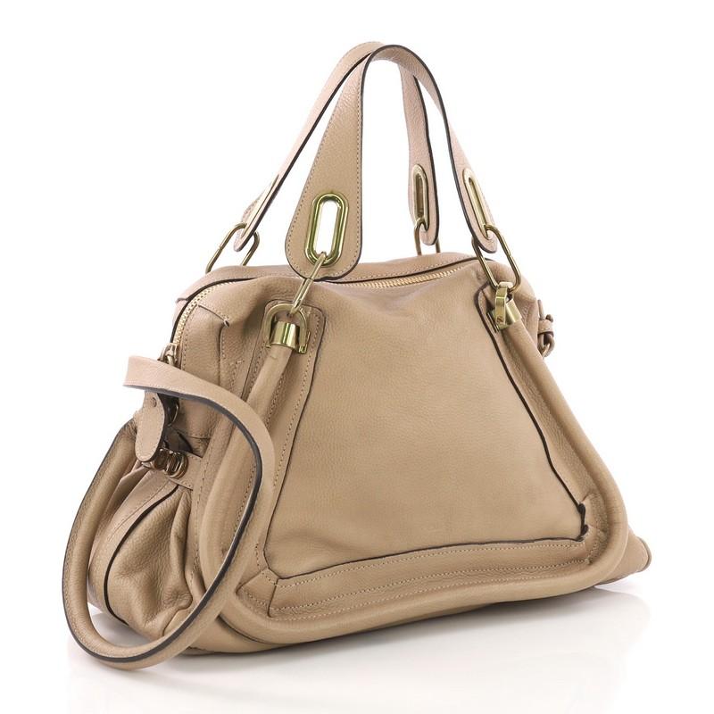 Brown Chloe Paraty Top Handle Bag Leather Medium