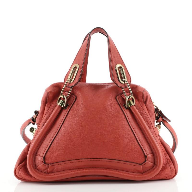 Brown Chloe Paraty Top Handle Bag Leather Medium