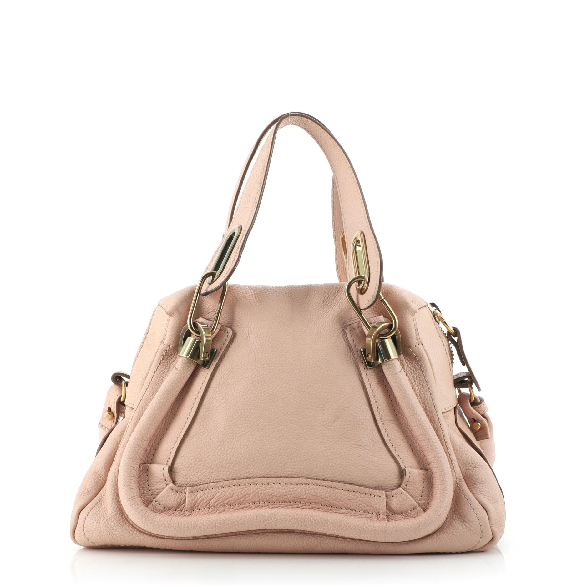 Ledertasche mit Griff oben von Paraty (Beige)
