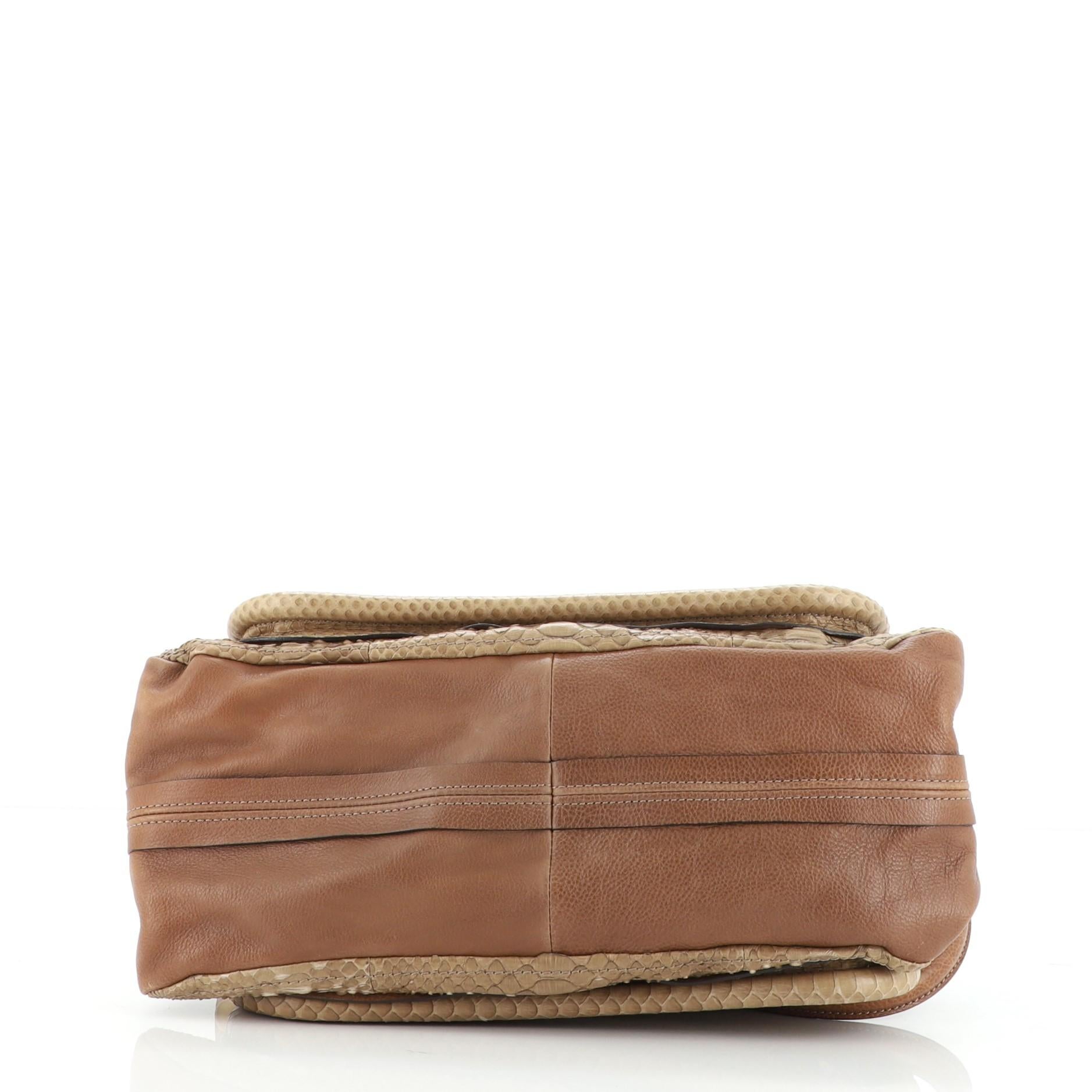 Women's or Men's Chloe Paraty Top Handle Bag Python Medium