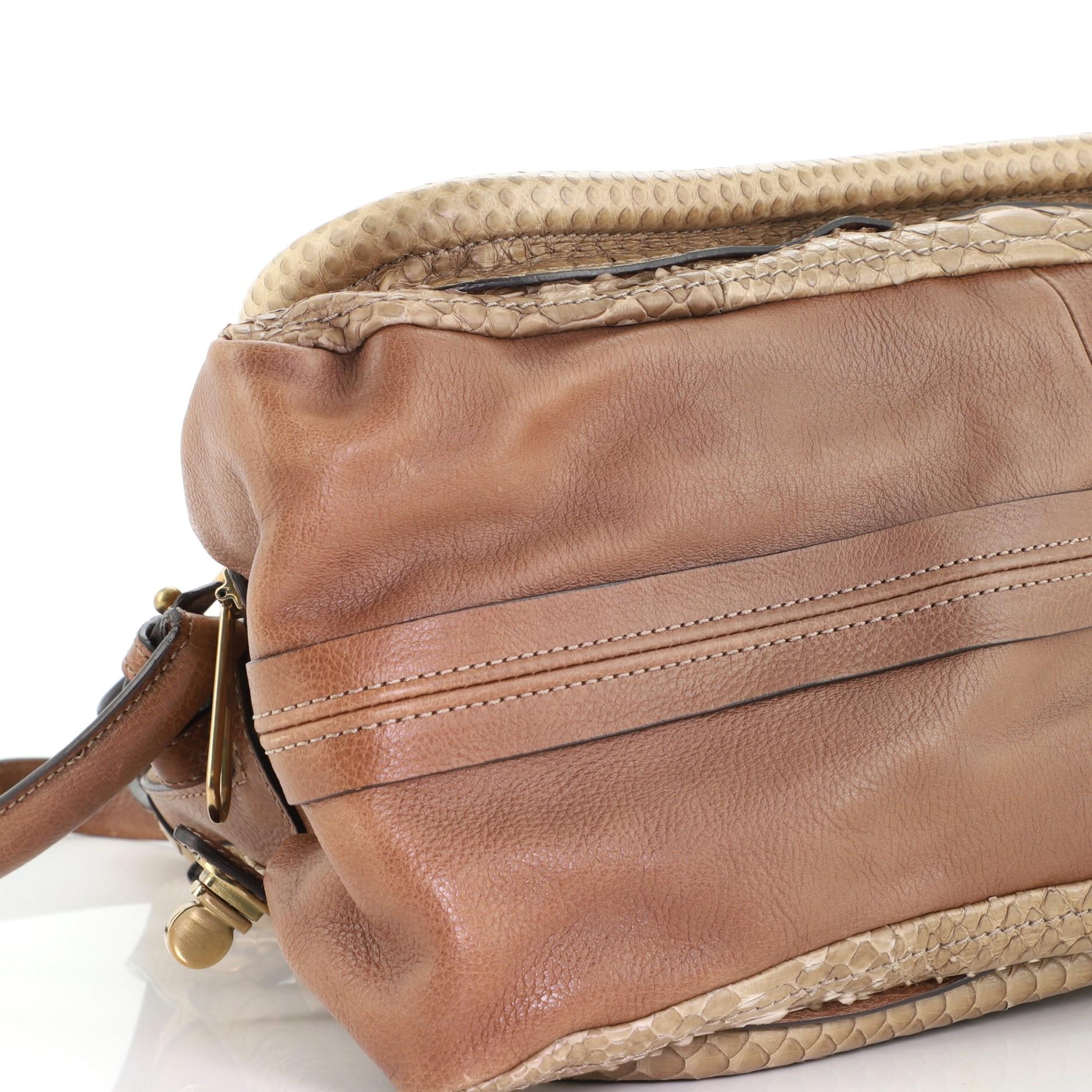 Chloe Paraty Top Handle Bag Python Medium 2