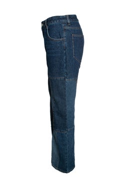 Chloe, patchwork jeans in blue