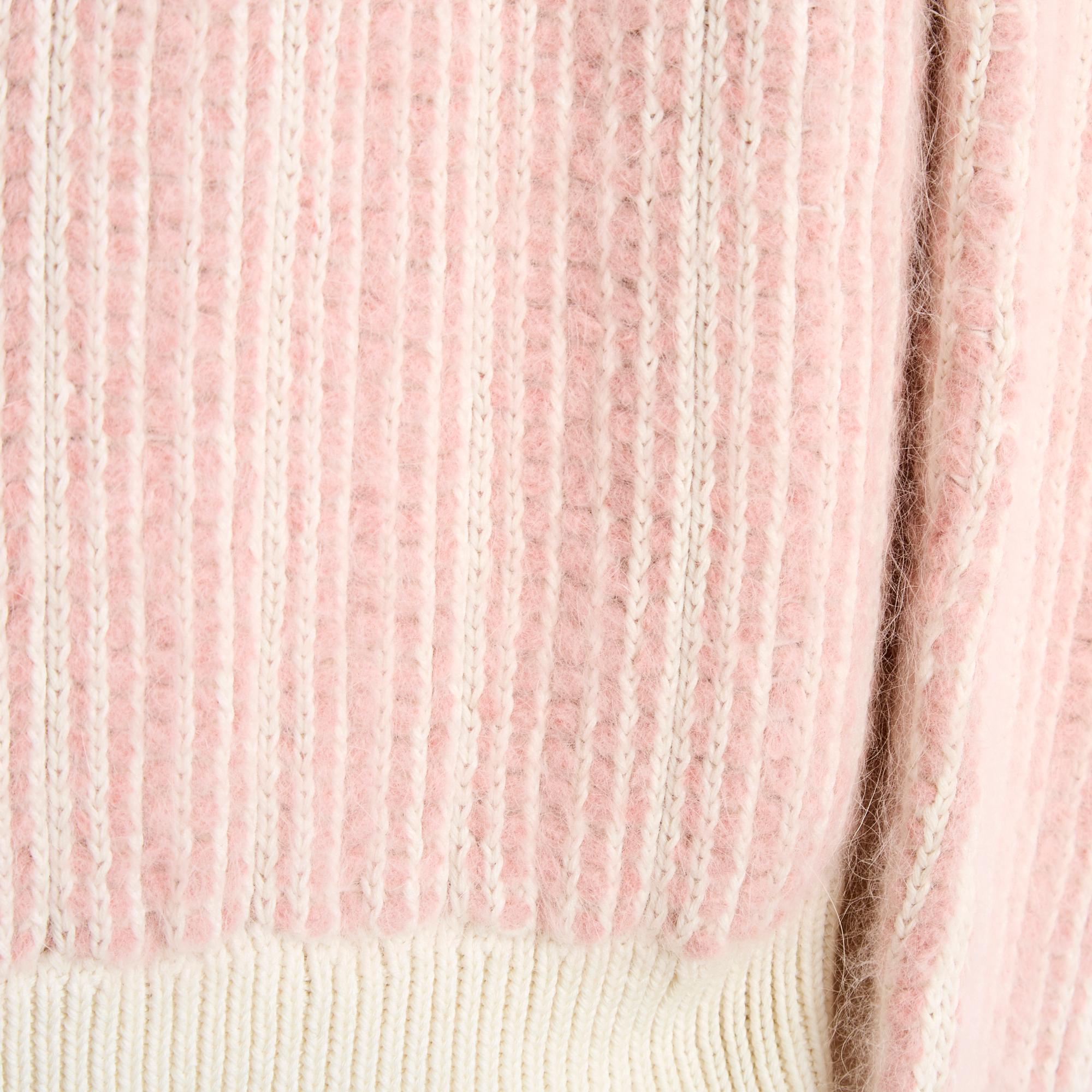 White Chloé PE14 Pull XS Felt Like Pink Cotton Angora Bulky Sweater US4 Chloe For Sale