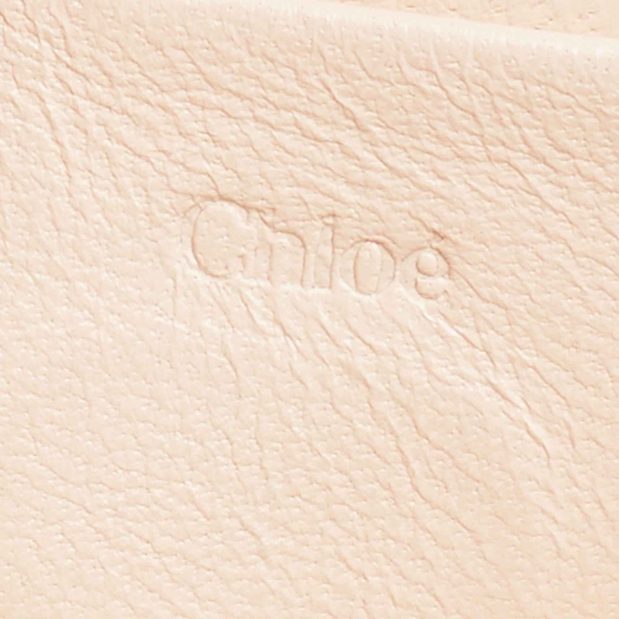 Chloe Peach Leather Mini Elsie Crossbody Bag In Good Condition In Dubai, Al Qouz 2
