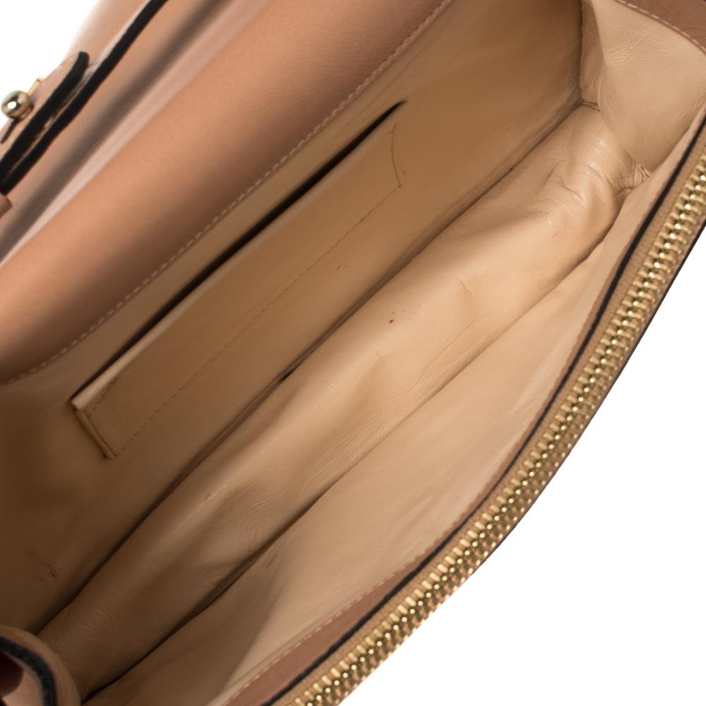 Chloe Peach Leather Rachel Bow Crossbody Bag 5