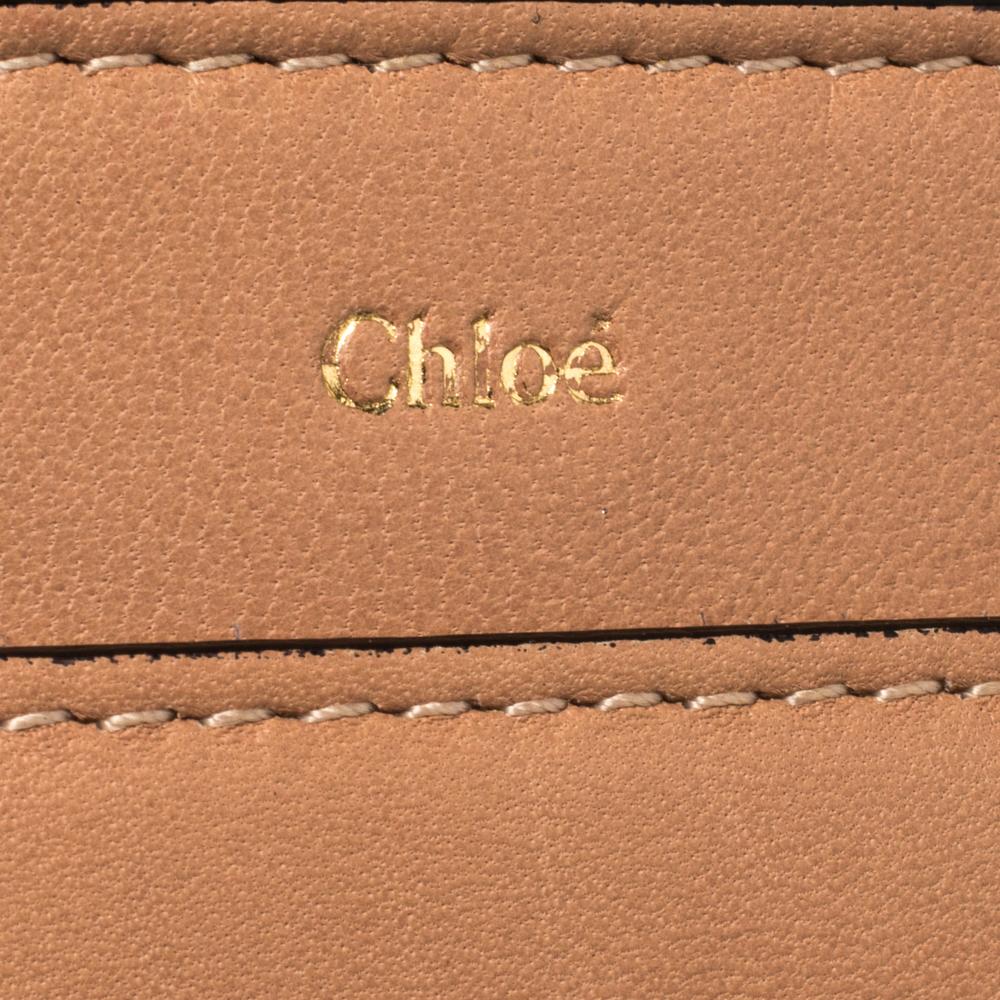 Chloe Peach Leather Rachel Bow Crossbody Bag In Good Condition In Dubai, Al Qouz 2