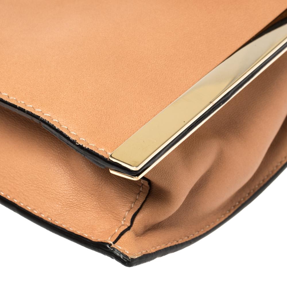 Chloe Peach Leather Rachel Bow Crossbody Bag 1