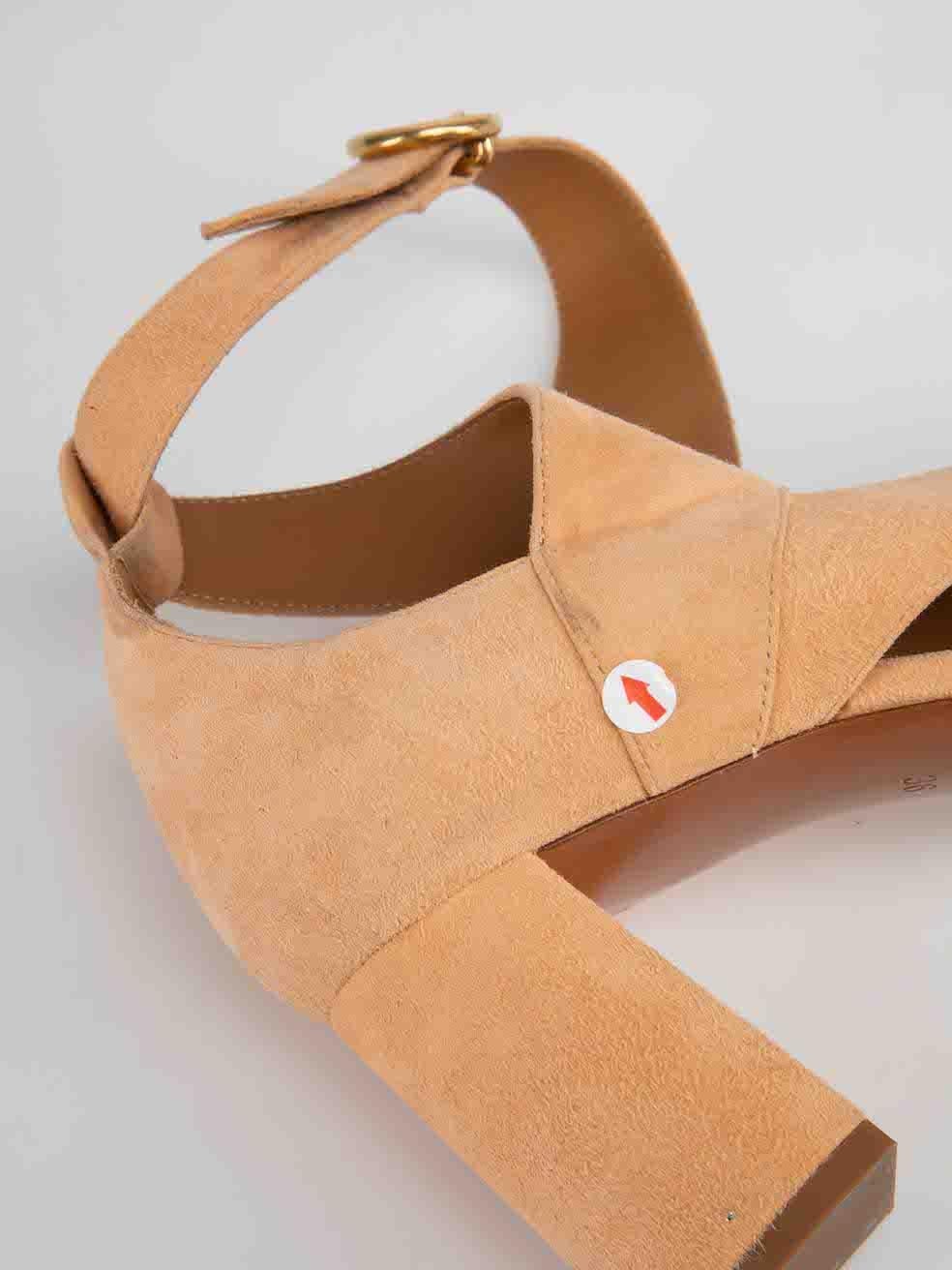 Chloé Peach Suede D‚ÄôOrsay Sandals Size IT 36 3